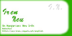 iren neu business card